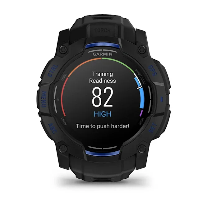 GARMIN Instinct 3 AMOLED Smart Watch - 50 mm, Black with Black/Bolt Blue Band Silicone Band thumbnail
